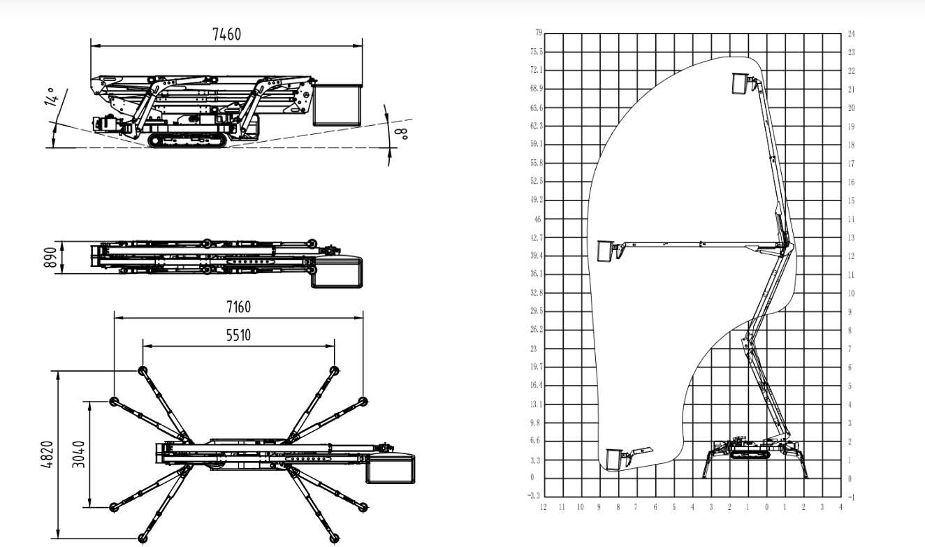 Elevador de lança em aranha de lagartas com isolamento (G-X23E)