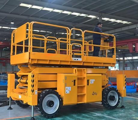 Plataforma elevatória tipo tesoura autopropelida a diesel de 10 metros 1150kg
