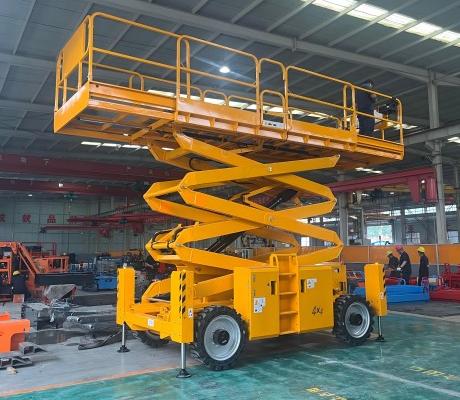 Plataforma elevatória tipo tesoura autopropelida a diesel de 10 metros G-GTJZ10RT