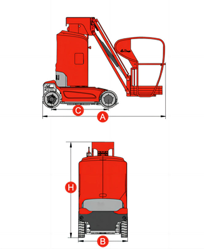 ELEVADOR DE MASTRO VERTICAL AUTOPROPULSADO COM LANÇA 11.2M 200KG