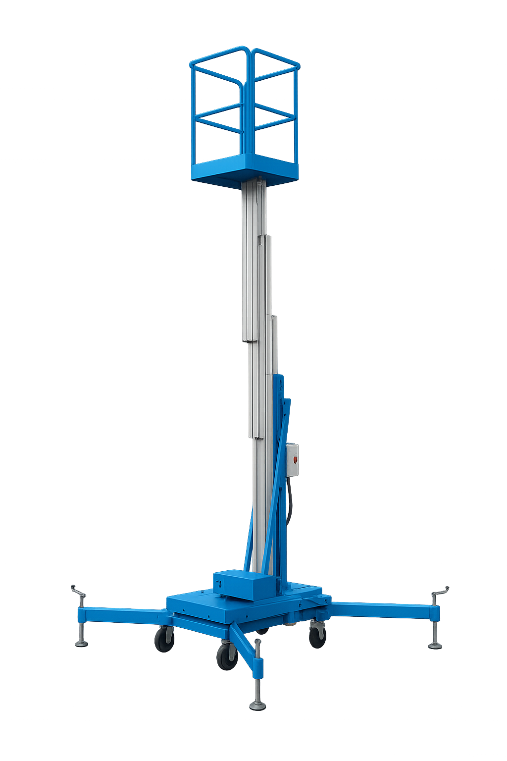 PLATAFORMA ELEVATÓRIA MASTRO ÚNICO ELÉTRICA 8M 130KG