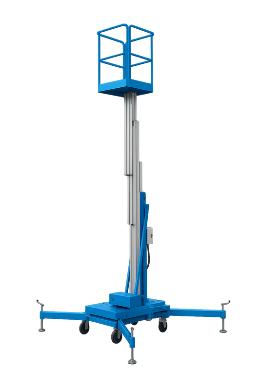 PLATAFORMA ELEVATÓRIA MASTRO ÚNICO ELÉTRICA 10M 130KG