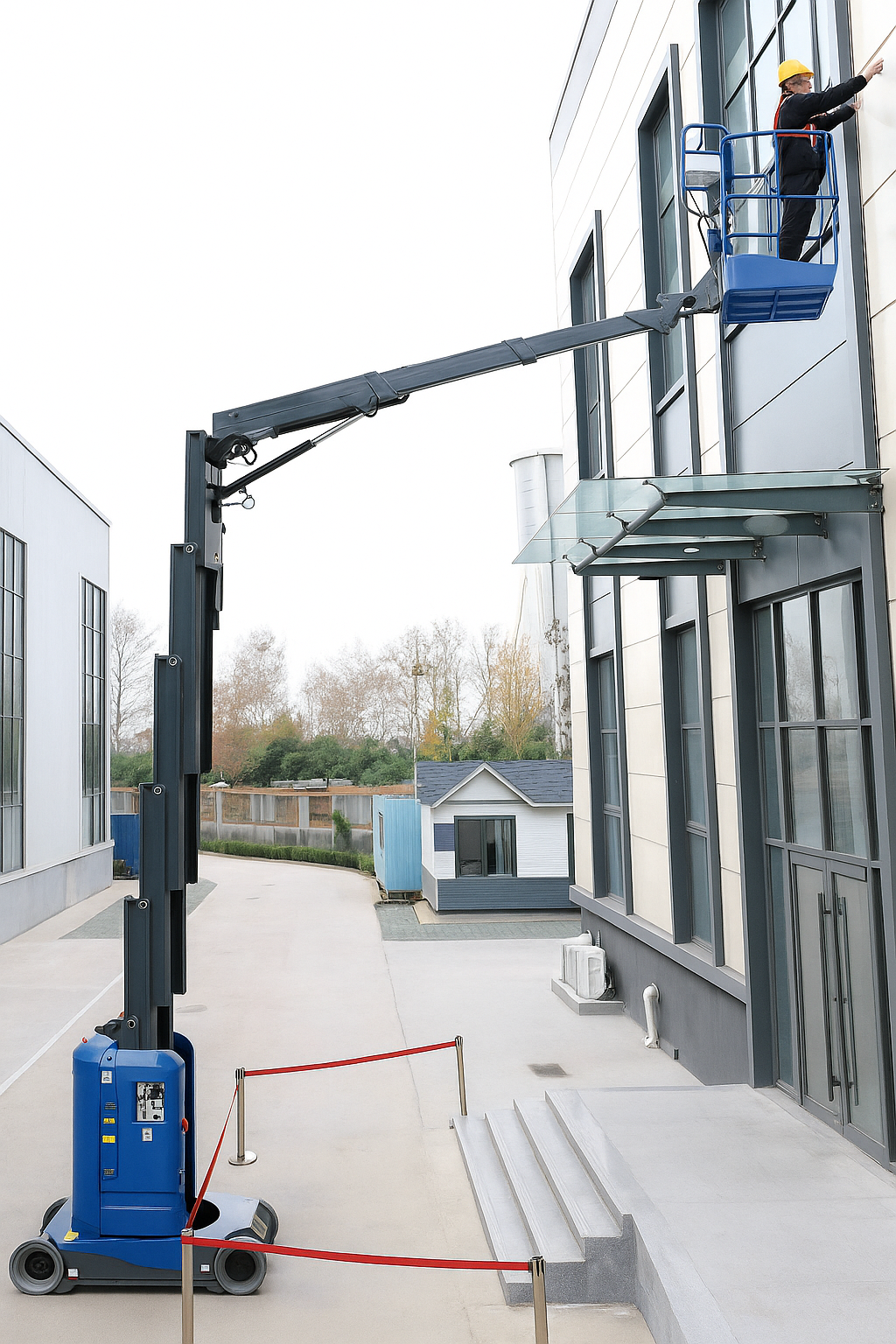 Plataforma de Mastro Vertical Tipo Empilhadeira com Jib (AMWP13-7100)